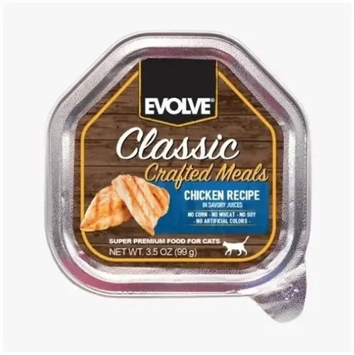 Evolve Alimento Húmedo Gato Pollo Bandeja 3.5 oz