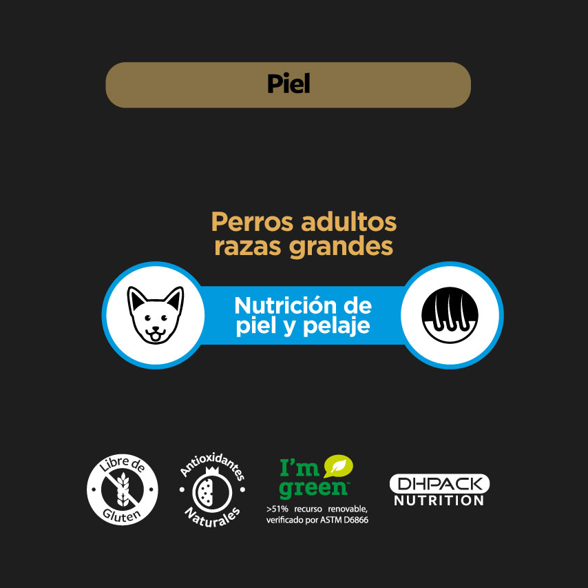 Comida Perro Agility Gold Adulto Grande Piel 8kg