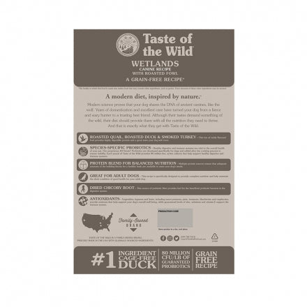 Comida Perro Taste of the Wild Adulto Pato 12.2kg