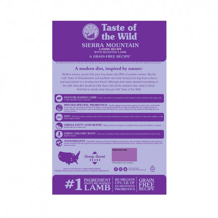 Comida Perro Taste of the Wild Adulto Cordero 12.2kg