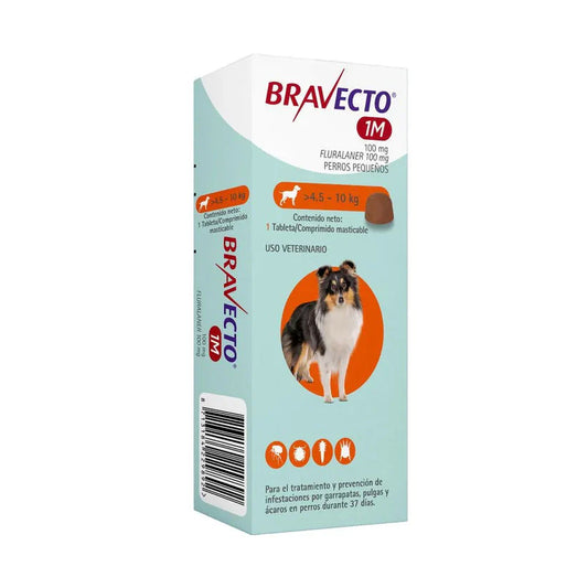 Antiparasitario para Perros Bravecto 1M 4.5 a 10kg