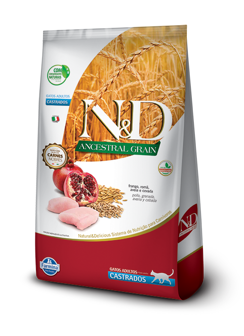 Comida Gato N&D Ancestral Grain Adulto Castrado 7.5kg