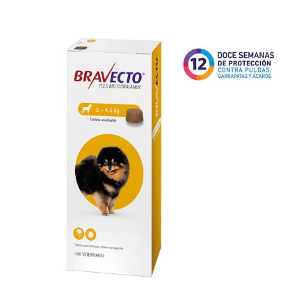 Antiparasitario para Perros Bravecto 2 a 4.5kg