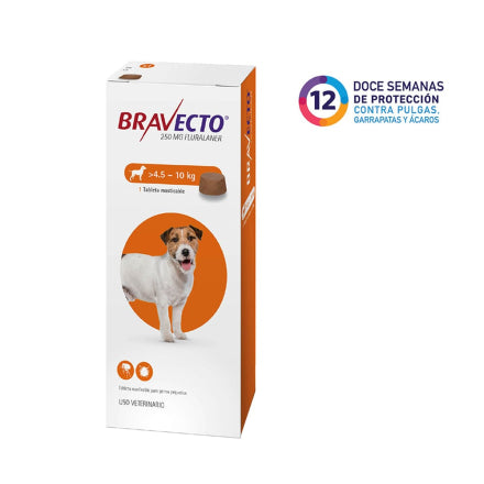 Antiparasitario para Perros Bravecto 4.5 a 10kg