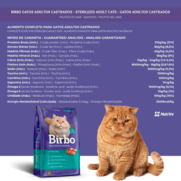 Comida Gato Birbo Castrados 7kg