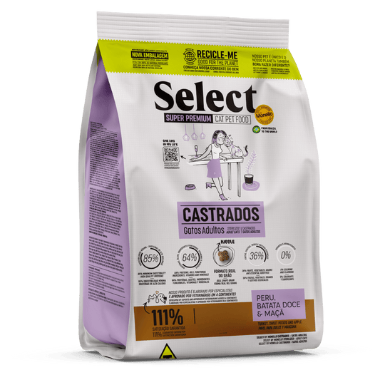 Comida Gato Monello Select Castrados 7kg