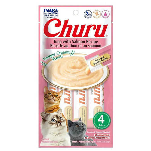 Snacks para Gato Churu Salmon Atún x4u