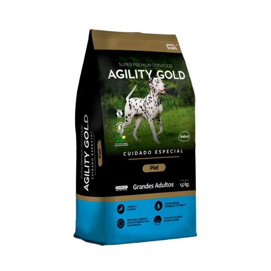 Comida Perro Agility Gold Adulto Grande Piel 8kg