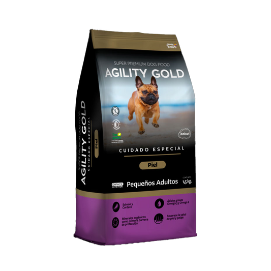 Comida Perro Agility Gold Adulto Pequeño Piel 8kg