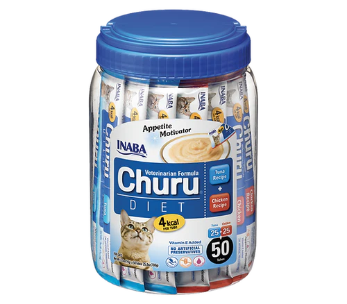 Inaba Churu Diet Bombonera Azul Gato 50 unds
